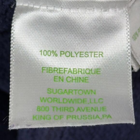 Lilly Pulitzer Galen Sweater Dress Navy Blue Medium Knit Ruffle Cuff Knee Length - Picture 7 of 12